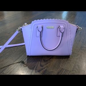 Lavender katespade crossbody with scalloped detail